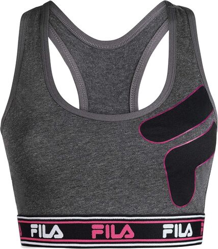 حمالة صدر رياضية نسائية من القطن بشعار كلاسيكي من Fila in Saudi Arabia