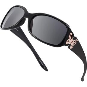 LVIOE Polarized Sunglasses for Women, Fashion Butterfly Decoration Driving Fishing-99.99% UV Protection in Kuwait