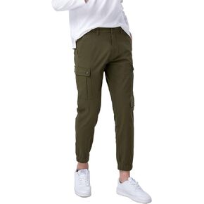 Plaid&Plain Men's Cargo Joggers Men's Cargo Pants Slim Fit