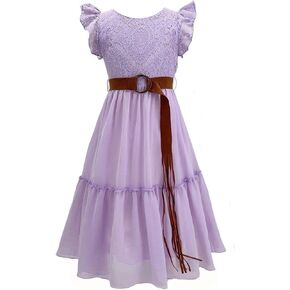Bow Dream Off White Peach Vintage Lace Sleeveless Flower Girl's Dress in Saudi Arabia