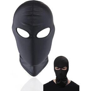 Sxglamr Full Cover Elastic Mask Black Breathable Zentai Hood Halloween Masquerade Cosplay Costume Balaclava Unisex Headgear