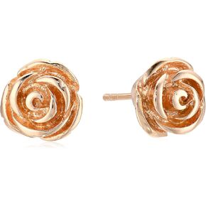 Amazon Collection Sterling Silver Rose Stud Earrings