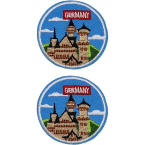 BOHAQA 2 قطعة من رقعات القلعة البافارية الألمانية مقاس 2 بوصة - رقعة حديد ميونيخ رائعة - يمكن كيها/خياطتها in Kuwait