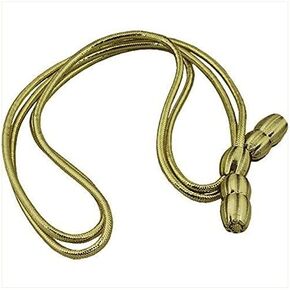 Army Hat Cord: General Officer - gold Mylar with gold acorns
