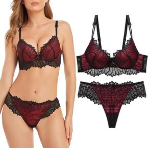 SHISUTA Women's Sexy Bra Set -Ladies lace Underwire Push-up Bra&Everyday Bras