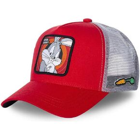Men's Looney Tunes Trucker Cap Baseball Snap Back Hat Adult Women's Unisex Adjustable One Size (Bunny Red) in Saudi Arabia