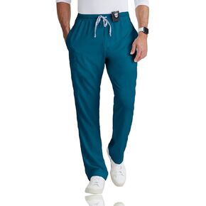 BARCO Grey's Anatomy Scrubs - Evan Scrub Pant for Men, Elastic Waist with Zip Fly, Straight Leg Men's Scrub Pant