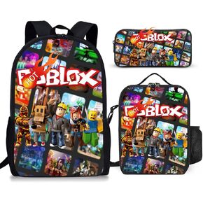 mxcowfe Kids Cartoon Backpack Set for Boys Girls, Casual School Bag with Lunch Bag Pencil Case, Durable Laptop Bag, Suitable for Travel, Back to School, Work style-1 in Saudi Arabia