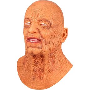 قناع وجه وجه الرجل القديم للهالوين من أوريهير، قناع وجه بشري كامل من اللاتكس، قناع وجه من اللاتكس، قناع وجه من التجاعيد البشري للبالغين زي الهالوين للحفلات in Kuwait