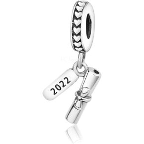 Graduation New Year Silver Charms Beads Pendants for Pandora Bracelets & Necklaces