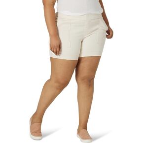 Lee Women's Plus Size Ultra Lux High-Rise Pull-on Utility Short