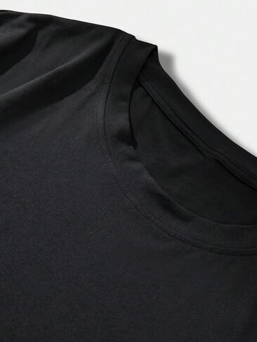 GORGLITTER Men's Letter Graphic Print T Shirts Round Neck Short Sleeve Loose Tee Tops in Kuwait