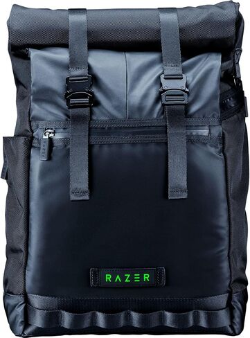 Razer Recon 15" Rolltop Backpack: Versatile All-Weather w/Full Capacity - Water & Abrasion Resistant - Fits 15 inch Laptops - Waterproof Zipper - Padded Back Shoulders Straps - MOLLE Webbing & D Ring in Saudi Arabia