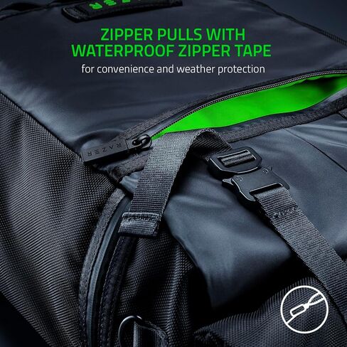 Razer Recon 15" Rolltop Backpack: Versatile All-Weather w/Full Capacity - Water & Abrasion Resistant - Fits 15 inch Laptops - Waterproof Zipper - Padded Back Shoulders Straps - MOLLE Webbing & D Ring in Saudi Arabia