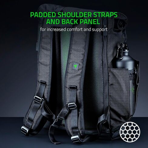 Razer Recon 15" Rolltop Backpack: Versatile All-Weather w/Full Capacity - Water & Abrasion Resistant - Fits 15 inch Laptops - Waterproof Zipper - Padded Back Shoulders Straps - MOLLE Webbing & D Ring in Saudi Arabia