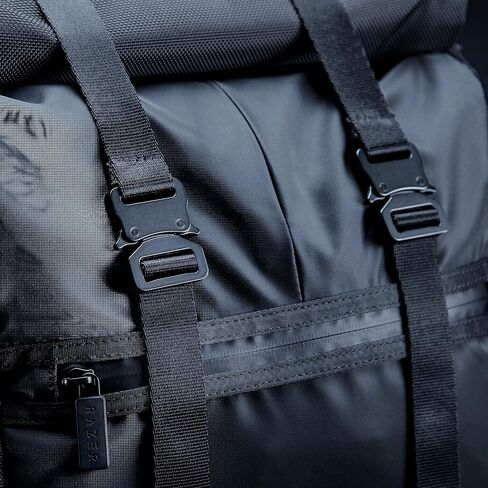 Razer Recon 15" Rolltop Backpack: Versatile All-Weather w/Full Capacity - Water & Abrasion Resistant - Fits 15 inch Laptops - Waterproof Zipper - Padded Back Shoulders Straps - MOLLE Webbing & D Ring in Saudi Arabia