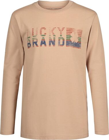 تي شيرت للأولاد بأكمام طويلة ورقبة دائرية من Lucky Brand in Kuwait