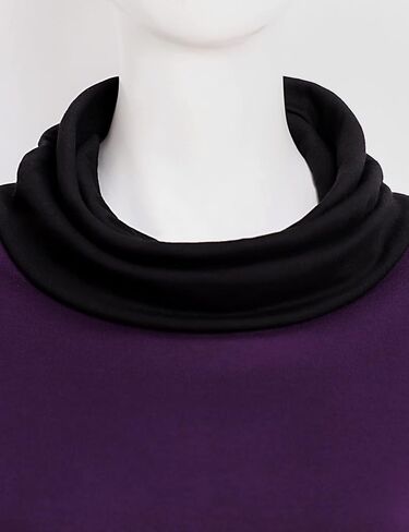 Youtalia Women's Long Sleeve Cowl Neck Pullover Button Side Tunic Sweatshirt in Kuwait