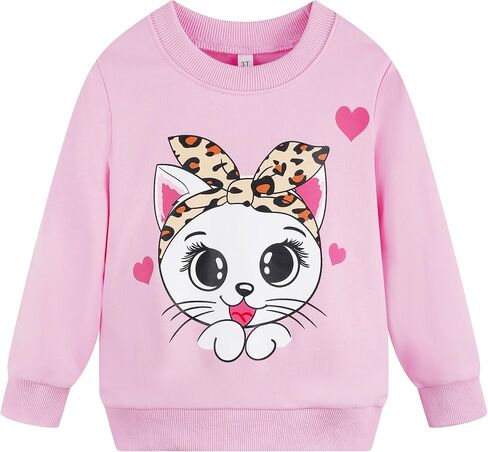 RETSUGO Little Girls Clothing Sets Unicorn Sweatshirts Top and Pants Set Girls 2 Piece Outfits 3-8T in Kuwait