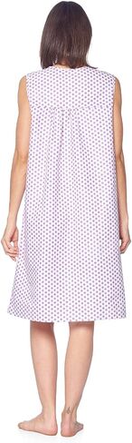 Casual Nights Women's Zip Up House Dress Sleeveless Duster Robe Housecoat Sleep Lounger in Kuwait