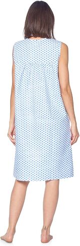 Casual Nights Women's Zip Up House Dress Sleeveless Duster Robe Housecoat Sleep Lounger in Kuwait