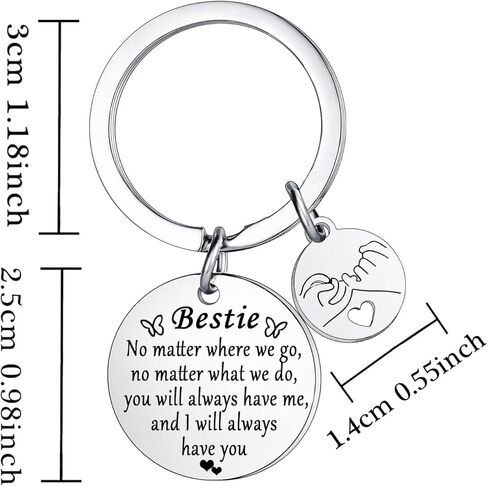 Mebvdebe Bestie سلسلة المفاتيح Bestie هدايا للنساء الفتيات Bestie كيرينغ هدايا لأفضل صديق عيد ميلاد الصداقة عيد الميلاد التخرج يعرض BFF in Kuwait