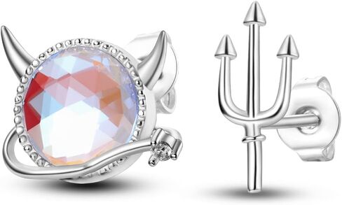 NARMO 925 أقراط من الفضة الاسترليني للنساء أقراط النجمة والقمر، هدايا يونيكورن للفتيات أقراط عباد الشمس أقراط الفراشة أقراط صغيرة لطيفة أقراط مضادة للحساسية in Kuwait