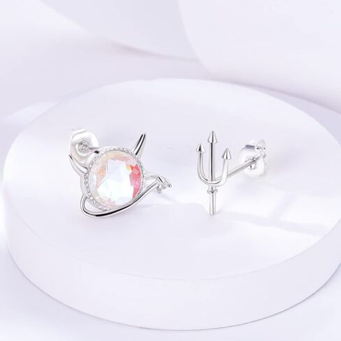 NARMO 925 أقراط من الفضة الاسترليني للنساء أقراط النجمة والقمر، هدايا يونيكورن للفتيات أقراط عباد الشمس أقراط الفراشة أقراط صغيرة لطيفة أقراط مضادة للحساسية in Kuwait