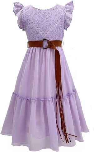 Bow Dream Off White Peach Vintage Lace Sleeveless Flower Girl's Dress in Kuwait