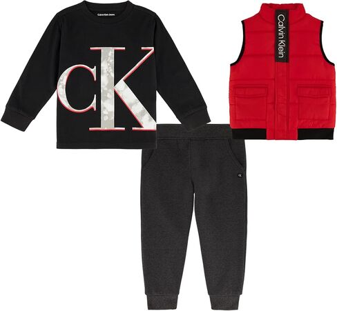 Calvin Klein Baby Boys 3 Pieces Puff Vest Set in Saudi Arabia