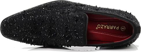 Enzo Romeo Men Fashion Rhinestones Studs Tuxedo Slip On Loafer Dress Shoes WBG in Kuwait