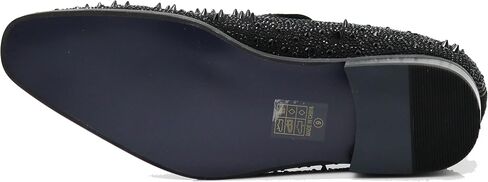 Enzo Romeo Men Fashion Rhinestones Studs Tuxedo Slip On Loafer Dress Shoes WBG in Kuwait