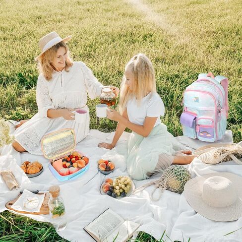 Backpacks for Girls School Cute Kids Backpack Bookbags with Insulated Lunch Box Set for School Elementary Girl, Tie Dye School Bag with Laptop Compartments 16 * 11.5 * 6.7, Galaxy Blue in Saudi Arabia