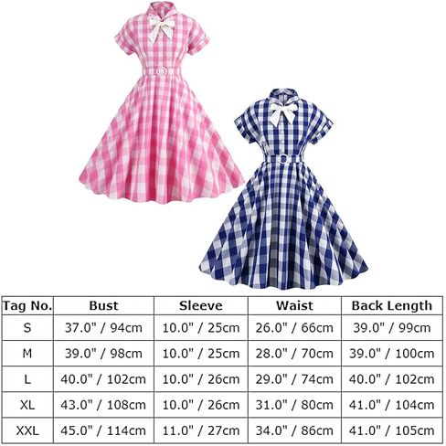 Women's Vintage Plaid Dress Spaghetti Strap Gingham A-line Swing Cocktail Party Dresses in Kuwait