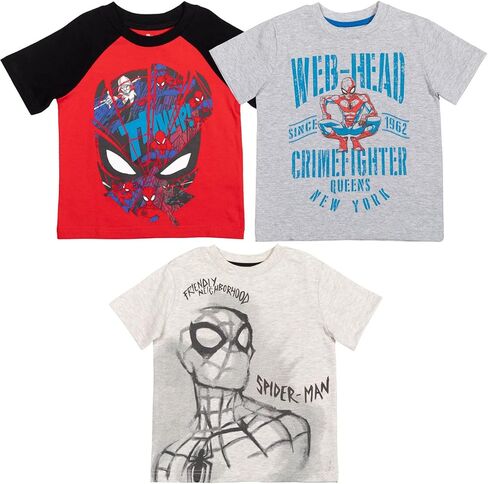 Marvel Spider-Man Spider-Gwen Miles Morales 3 Pack T-Shirts Toddler to Big Kid in Saudi Arabia