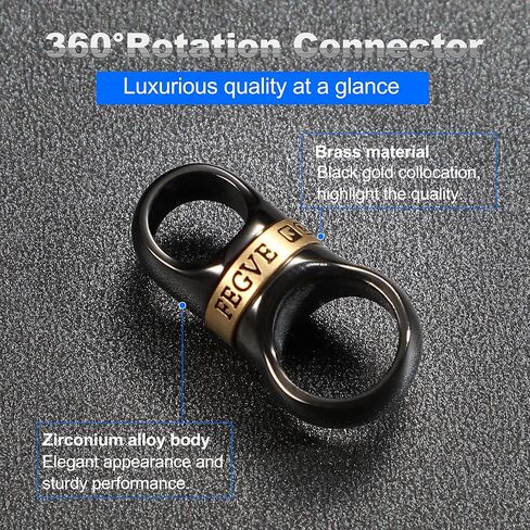 FEGVE موصل سلسلة مفاتيح قابل للتدوير في اتجاهين لحلقات المفاتيح، الزركونيوم مع حلقات مفاتيح دوارة شديدة التحمل ومرصعة بالنحاس، سلسلة مفاتيح صغيرة للرجال والنساء، ملحقات سلسلة المفاتيح in Kuwait