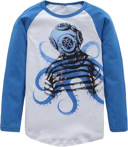 HowJoJo Boys Long Sleeve Cotton T-Shirts Monster Truck Shirt Graphic Tees in Kuwait