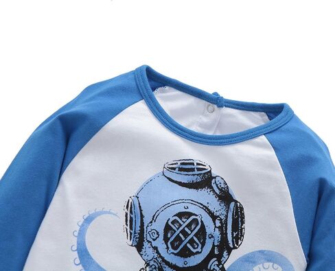 HowJoJo Boys Long Sleeve Cotton T-Shirts Monster Truck Shirt Graphic Tees in Kuwait