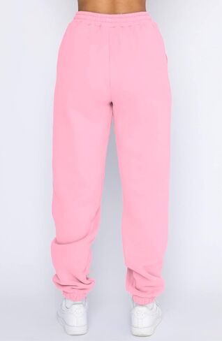 Waitfairy Women's Winter Fleece Sweatpants Casual Comfy High Waisted Workout Cinch Bottom Joggers Pants with Pocket in Kuwait
