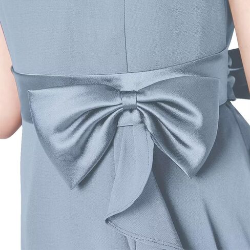 Little Juniors Girl Long Bridesmaid Dress Wedding Flower Girls Formal Pageant Party Dresses Chiffon Sleeveless in Saudi Arabia