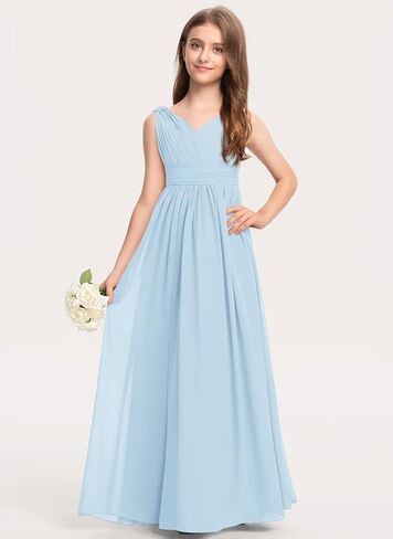 Kismissal Junior Bridesmaid Dress Wedding Flower Girl Dresses for Teen Girls Dresses Chiffon in Kuwait