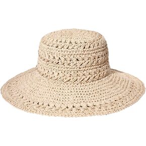 Straw Bucket Hats for Women Striped Crochet Sun Hats Foldable Floppy Beach Hats Summer Travel Accessories