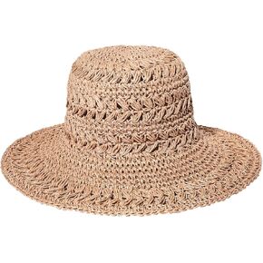 Straw Bucket Hats for Women Striped Crochet Sun Hats Foldable Floppy Beach Hats Summer Travel Accessories in Saudi Arabia