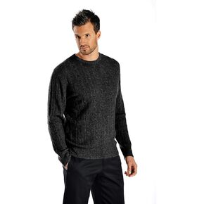 Cashmere Boutique: Men's 100% Pure Cashmere Cable Pullover Sweater in Crew Neck (3 Colors, Sizes: M/L/XL)