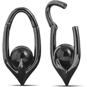 PONWAG 1 زوج 4 جرام الأذن استرخى قياس هوب أقراط الأذن الأوزان للآذان الممتدة 5 مم بوهو ترك خفيفة الوزن الأذن شماعات النساء ثقب الجسم المقابس Tunnles in Kuwait