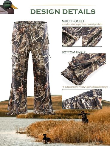 NEW VIEW Silent Camo Hunting Clothes for Men, Fleece-Lined Hunting Jacket and Pants, Warm and Water Resistant in Saudi Arabia