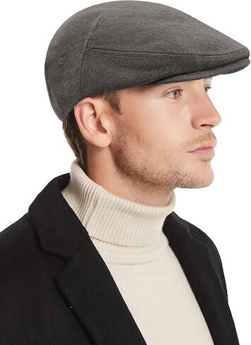 Croogo Newsboy Flat Cap for Men Ivy Cabbie Cap Irish Catsby Hats Hooligan Driver Snap Hat Vintage Duckbill Hat Painter Hat in Kuwait