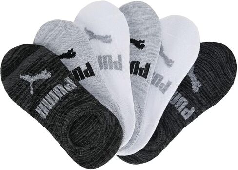 PUMA SuperLite No Show Women's Liner Socks Size 5-9.5 (White/Grey) in Saudi Arabia