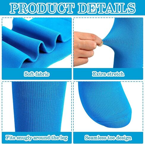 Bunnycool 10 Pairs Neon over the Calf Socks Long Tube Socks Sports Training Socks Athletic Socks Unisex Neon Socks Bulk for Women Men Knee High Socks, 5 Colors in Saudi Arabia
