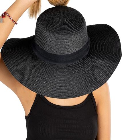 Funky Junque Women’s Ponytail Messy Bun UPF 50 Embroidered Adjustable Beach Sun Hat in Saudi Arabia